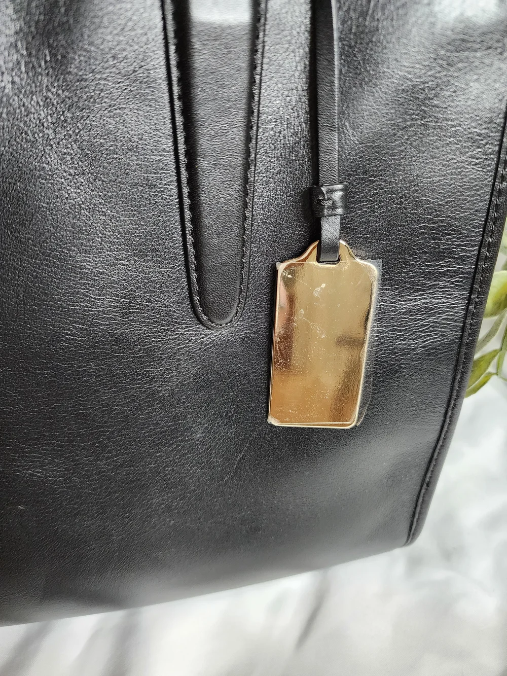 COACH Black Leather Double Zip Satchel Bag Gold Hardware Shoulder Carryall Excel